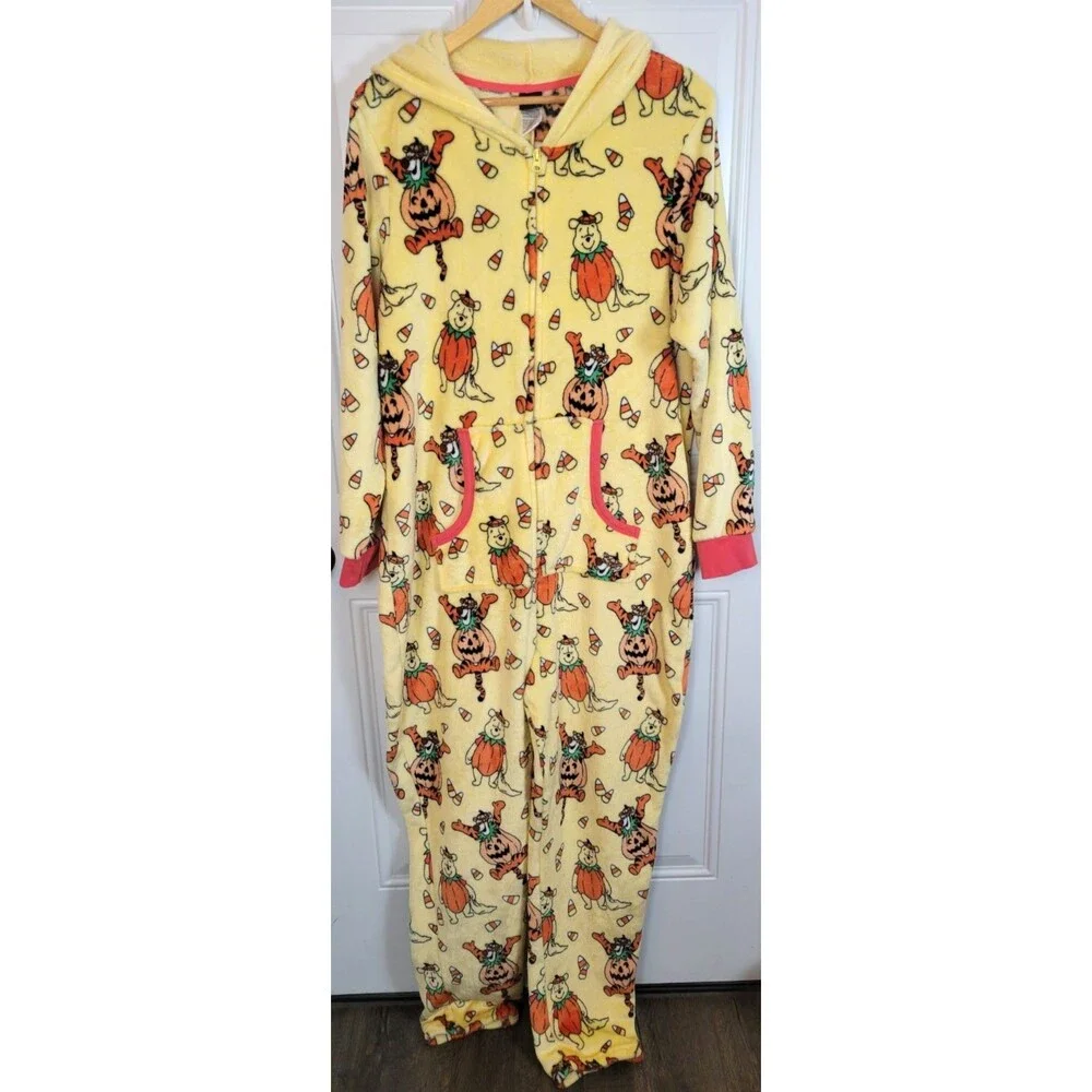 Disney Winnie the Pooh Womens Halloween One Piece Pajamas Size XXL